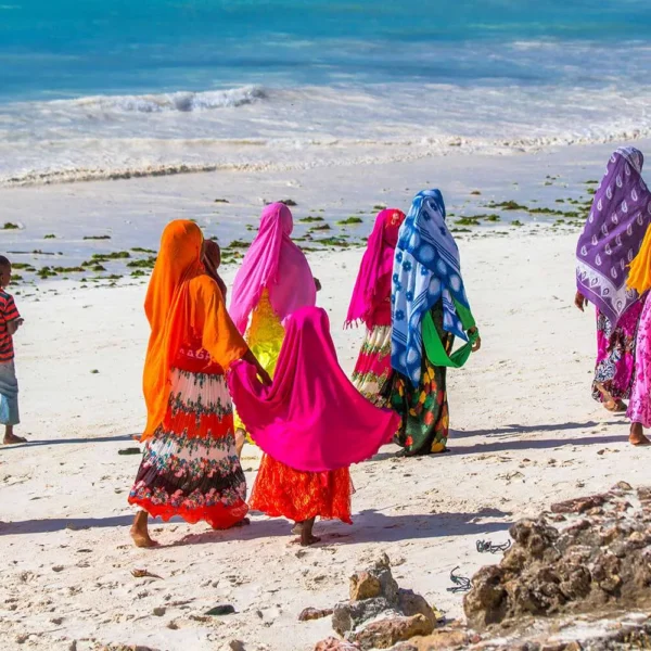 Women wearing Zanzibar cultural clothes